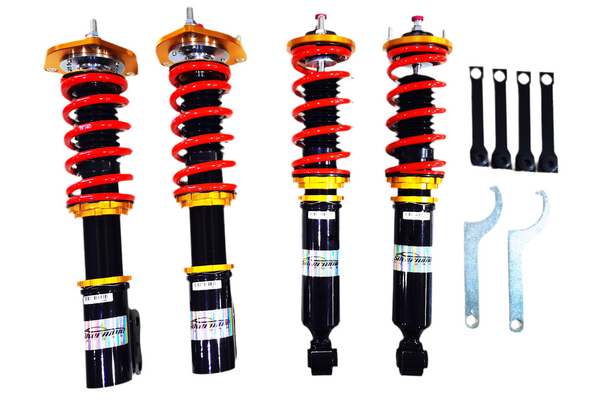 Silver Mine Motors COILOVER SUSPENSION KIT FOR BMW E30 325I, 318 32 STEP DAMPER  COILOVERS 1986 - 1993